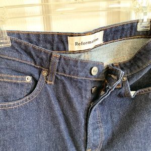 High waisted cigar dark jeans